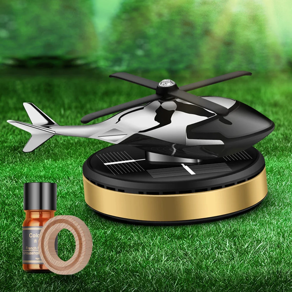 

Car Fragrance Diffuser Ornament Helicopter-shaped Solar Powered Car Aromatherapy Decoration Air Fresher Auto Air-freshener