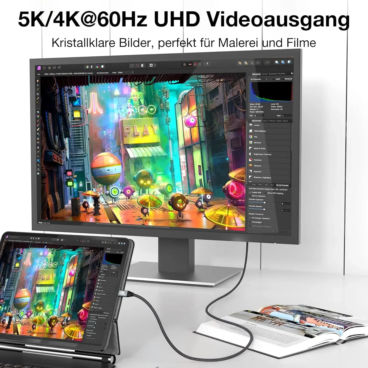 Фото Кабель USB 240 Gen2 Thunderbolt, 20 Гбит/с, 3,2 Вт, 5 А, 240 Вт №4