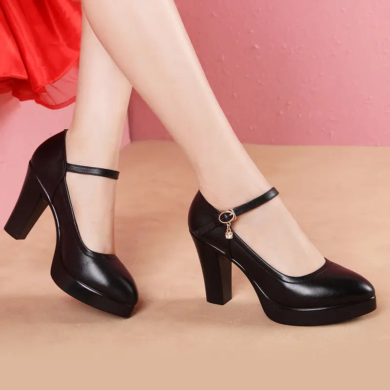 

heels women's shoes bridal shoes Women Pumps Shoes Square High Heels Platform heels for women wedding shoes mary jane shoes 2022