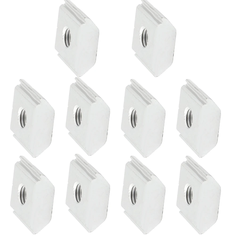 

10Pcs Solar Panel Mounting Brackets Clamp Accessories Aluminum Moudle For Framed Panels PV Bracket 20x23.7x9mm