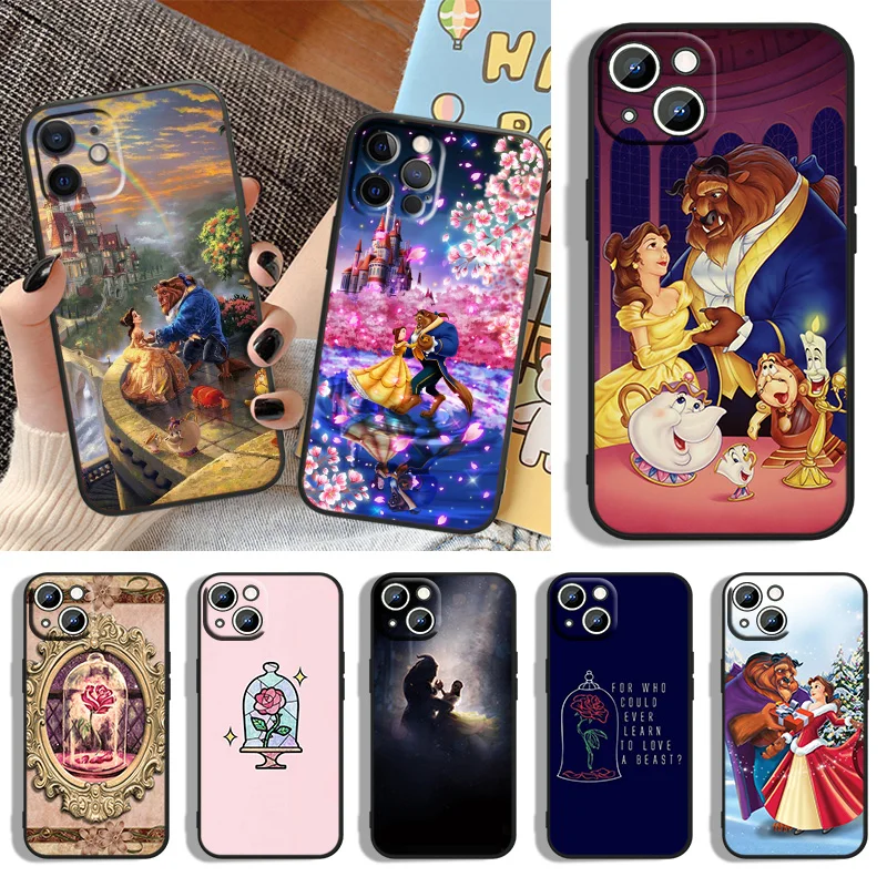 

Beauty and the Beast Phone Case For Apple iPhone 14 13 12 11 XS XR X 8 7 6 6S 5 5S SE Pro Max Plus mini Black Cover