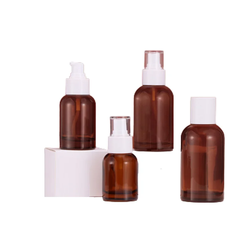 10 шт. пустая стеклянная бутылка коричневый белый цвет распылитель для лосьона