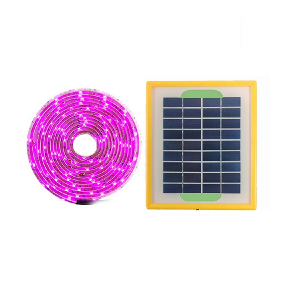 

5W 5V Solar LED Plant Growth Light Strip Full Spectrum LED Solar Panel Fill Light Strip Indoor Lighting(3 Meter 180 LED)