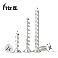 240pcs m5 m6 m8 parafuso 304 stainless steel cross recessed countersunk flat head tapping screws wood screw tornillos para