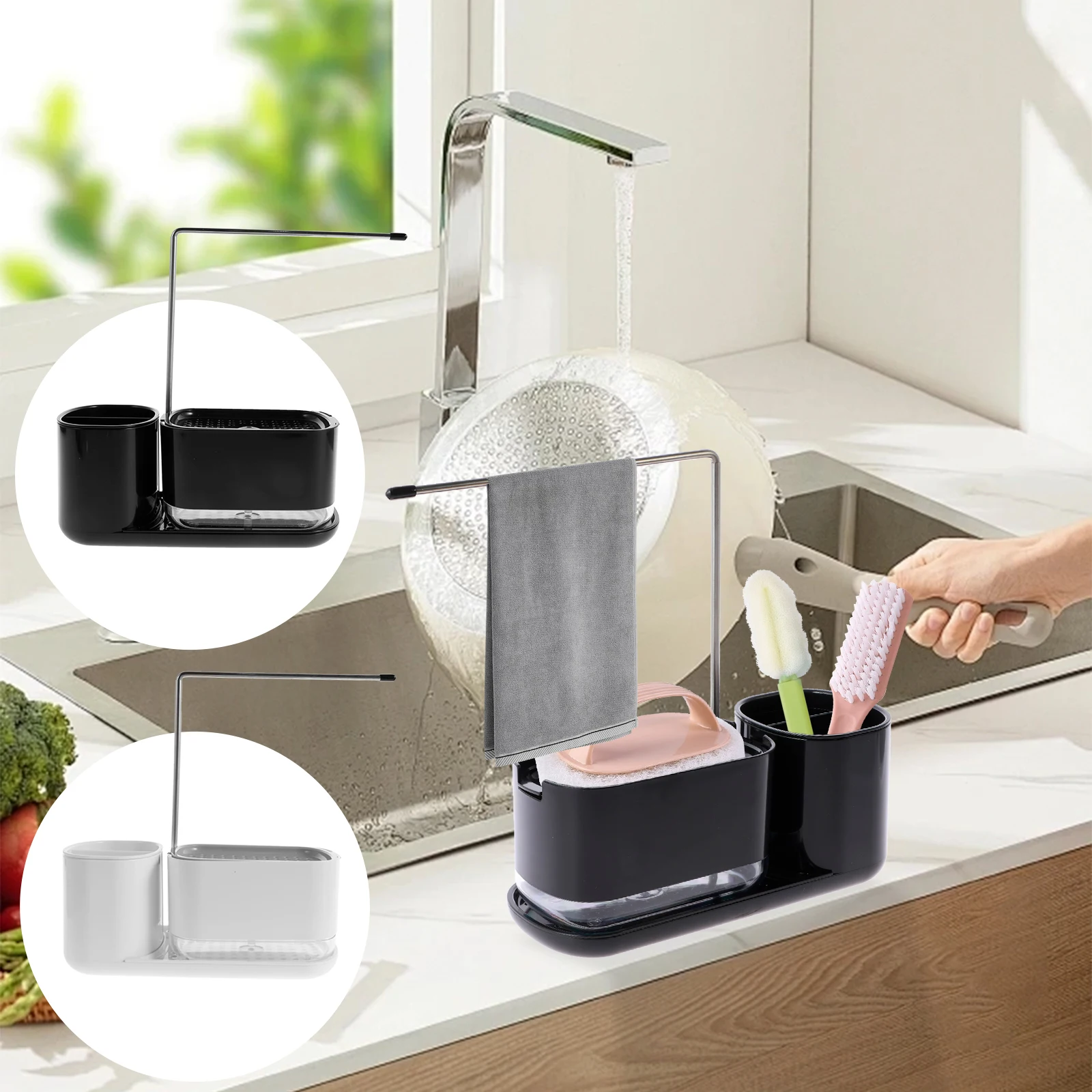 Новый дозатор для мыла кухонный набор с подносом держателем губки