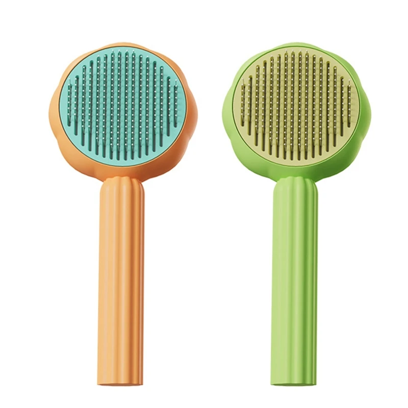 

Self Cleaning Brush for Dogs & Cats Pet Grooming Tool Gently Remove Undercoat Shedding Mats Tangled Hair Dander Dirt