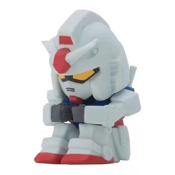 Фото Коллекционная фигурка Bandai Mobile Suit Zaku Q Version в позе ожидания, капсульная игрушка, настольное украшение для коллекционеров аниме №3