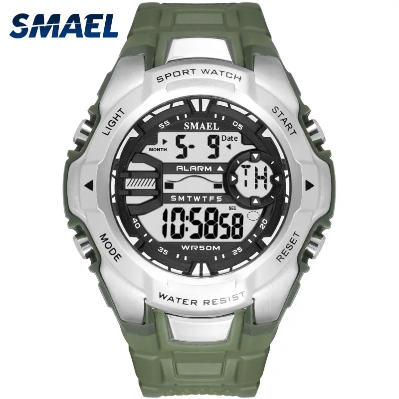 

Digital Wristwatches Military SMAEL Cool S Shock Relojes Hombre Casual LED Clock Watch Men Big Dial1340 Sport Watches Waterproof