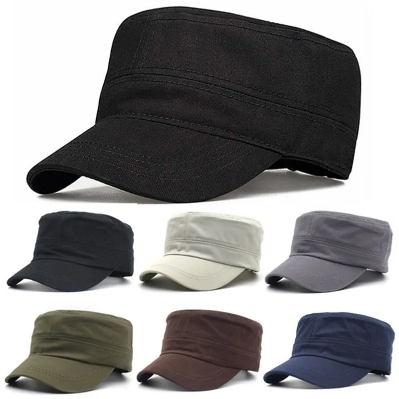 

Классическая однотонная винтажная армейская Кепка 5 цветов, модель хлопковая военная шапка для мужчин и женщин, Кепка-тракер, регулируемые кепки с плоским верхом