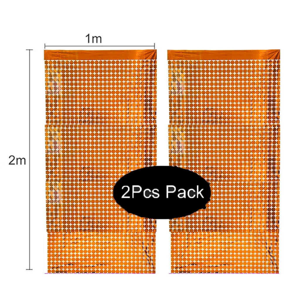 

Блестящие занавески для вечеринки, серебряно-розовое золото, 2 шт