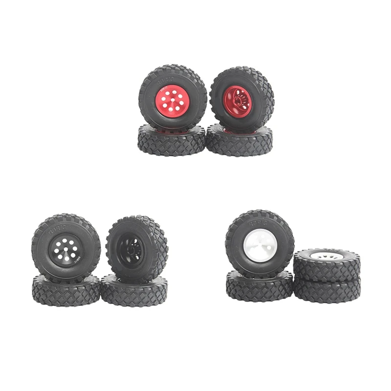

4Pcs Upgrade Wheel Rim Wheel Hubs Rubber Tires Tyre For WPL D12 RC Car
