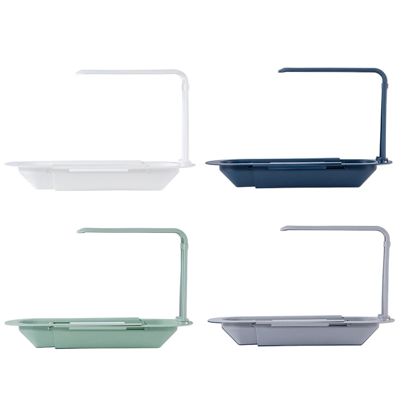 

Kitchen Gadgets Towel Rack Storage Basket Plastic Draining Basket Telescopic Sink Shelf Sink Drain Rack Kitchen Organizer