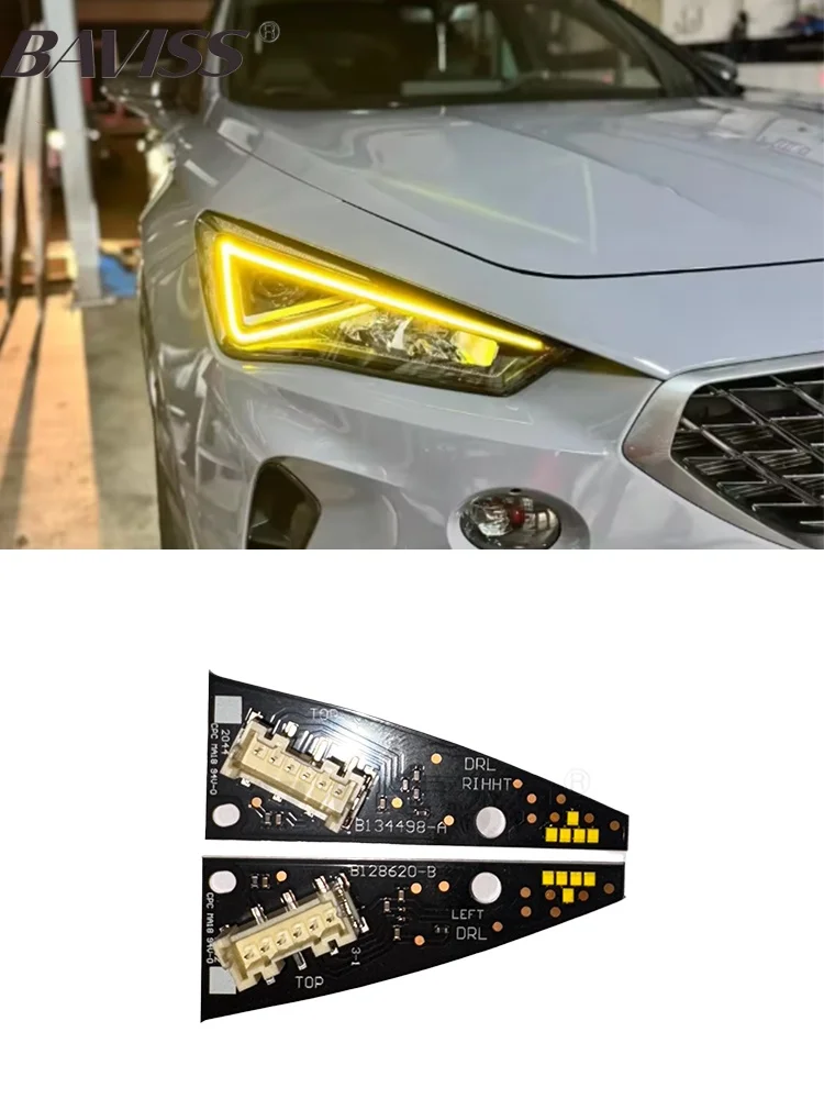 

Желтые дневные ходовые огни DRL Boards B 134498 -A Для SEAT Leon Formentor Cupra Светодиодная фара 5FJ 941475 5FJ 941476