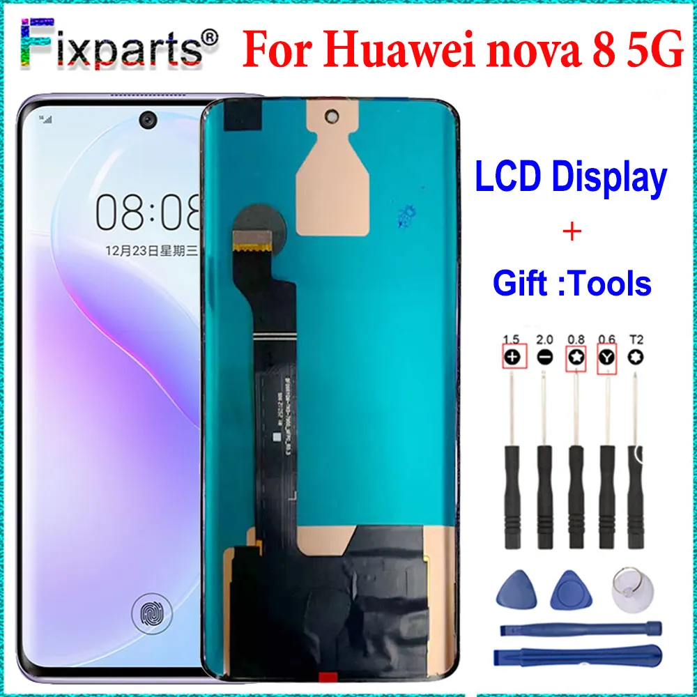 

New 6.57" For Huawei Nova 8 5G ANG-AN00 LCD Display With Touch Screen Digitizer Assembly For Huawei Nova 8 Nova8 LCD Display