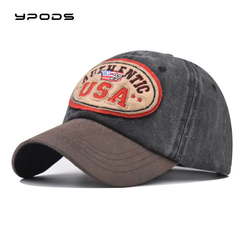 

Washed Cotton USA Embroidered Baseball Cap Washed Old Independence Day Wholesale Snapback Cap