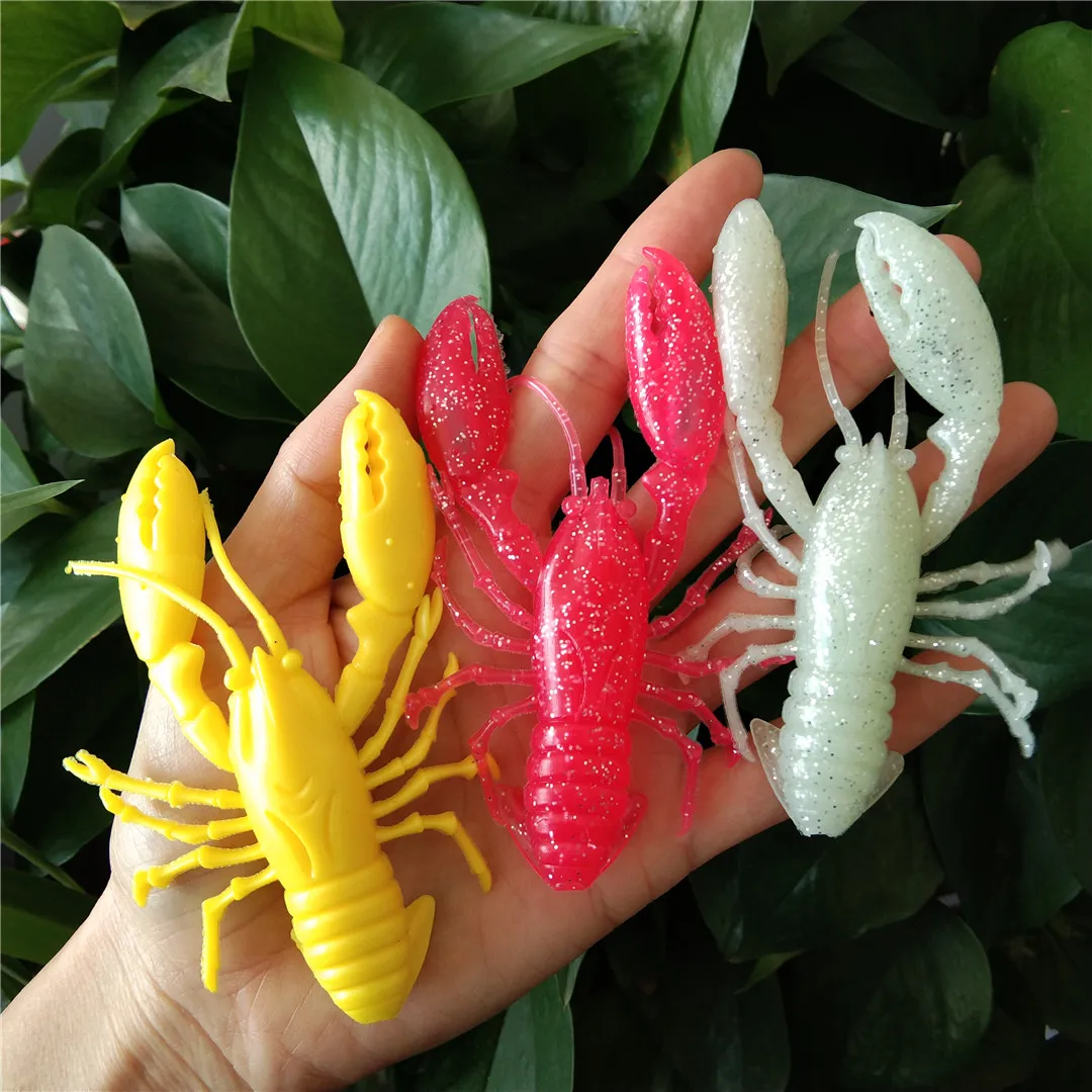 

3pcs 9cm 12.5g Shrimp Soft Fishing Lure with Salt Silicone Grub Lure Jig Wobblers Swim Bait Tackle