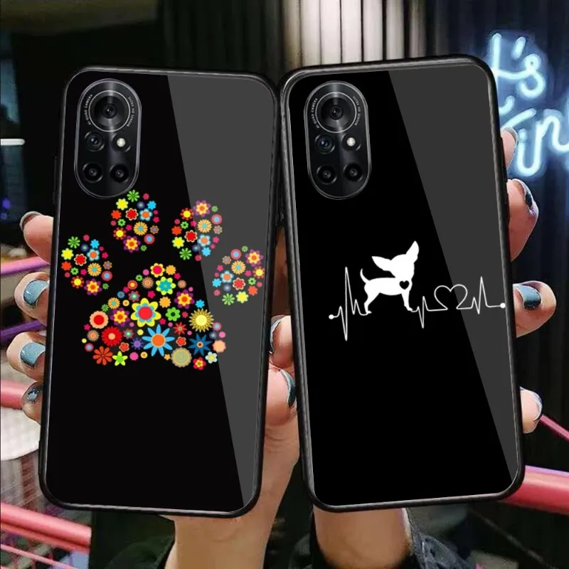 

Чехол для телефона с надписью «Best Friends Dog», стеклянный чехол для телефона Huawei P50, P40, P30, P20 Pro, Mate 40, 30, 20 Pro, Nova 9, 8, 7, PC