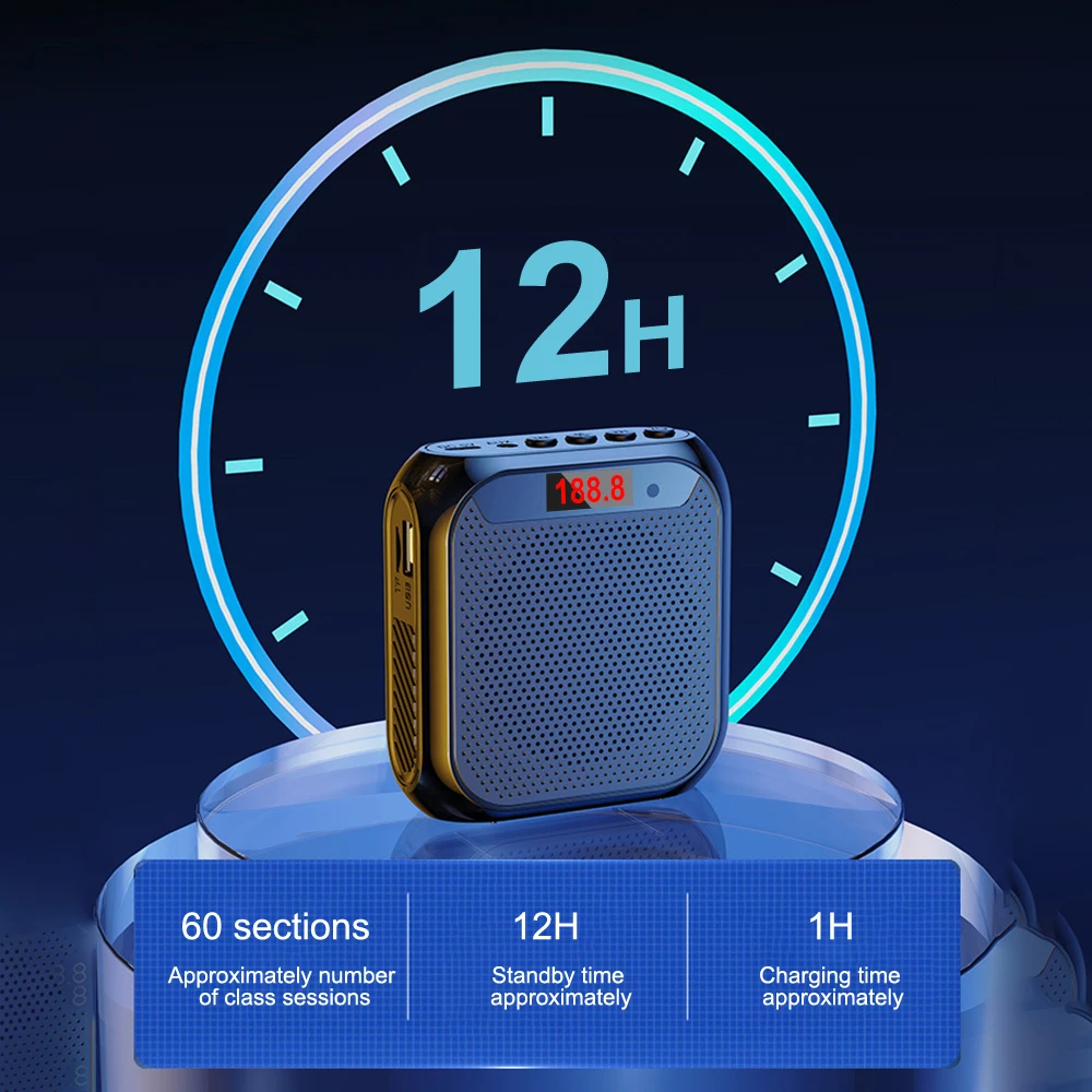 Портативный усилитель голоса 5 3 Вт с микрофоном