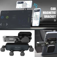 magnetic car phone holder hidden folding phone bracket gps mount stand adjustable mini metal bracket for iphone samsung huawei