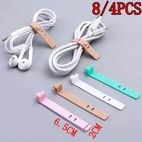 84pcs silicone cable organizer wire wrapped cord line storage holder for phone earphone mp4 candy color cable winder ties