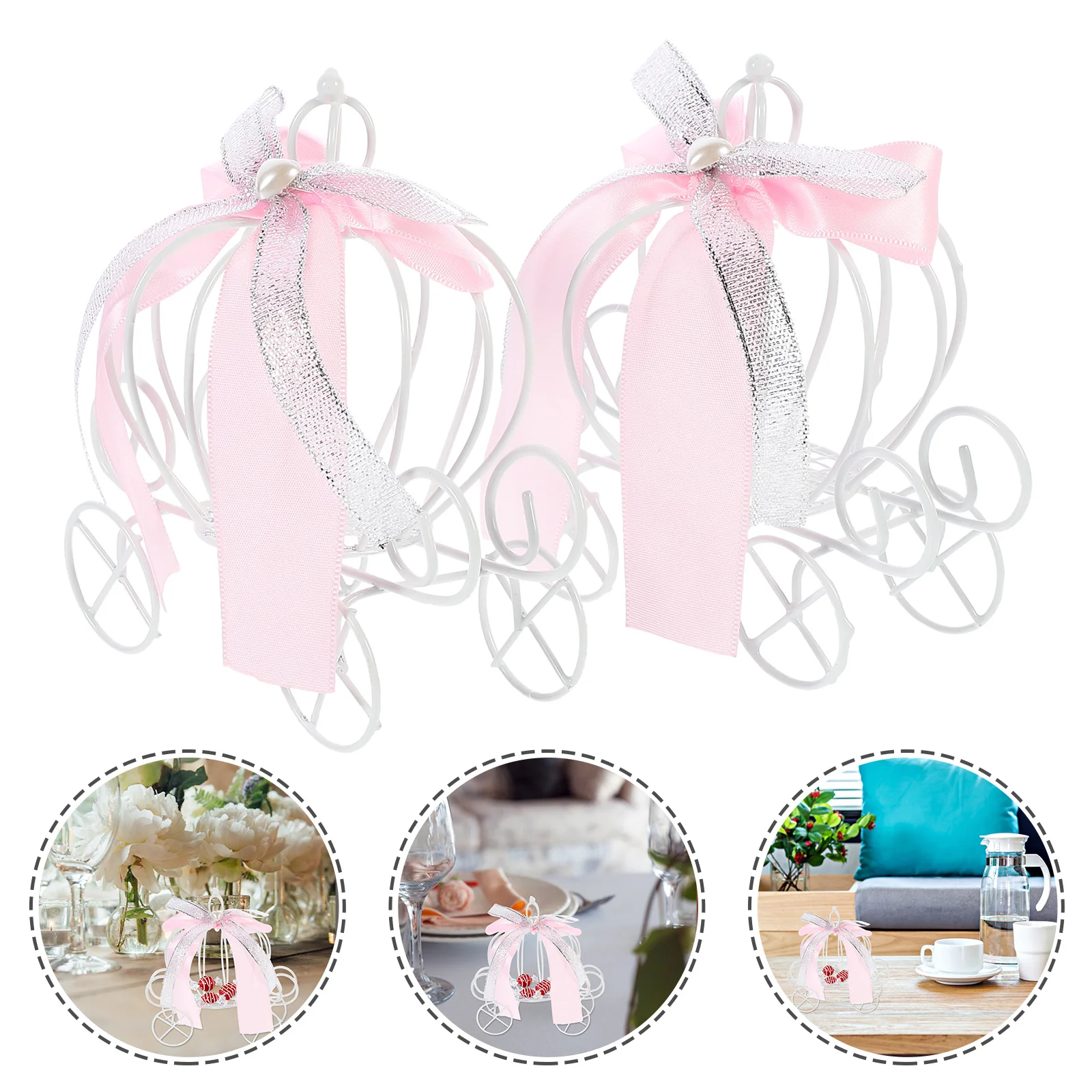 

Box Candy Boxes Wedding Carriage Favor Gift Party Pumpkin Holder Chocolate Trinket Container Decor Iron Storage Gifts Cookie