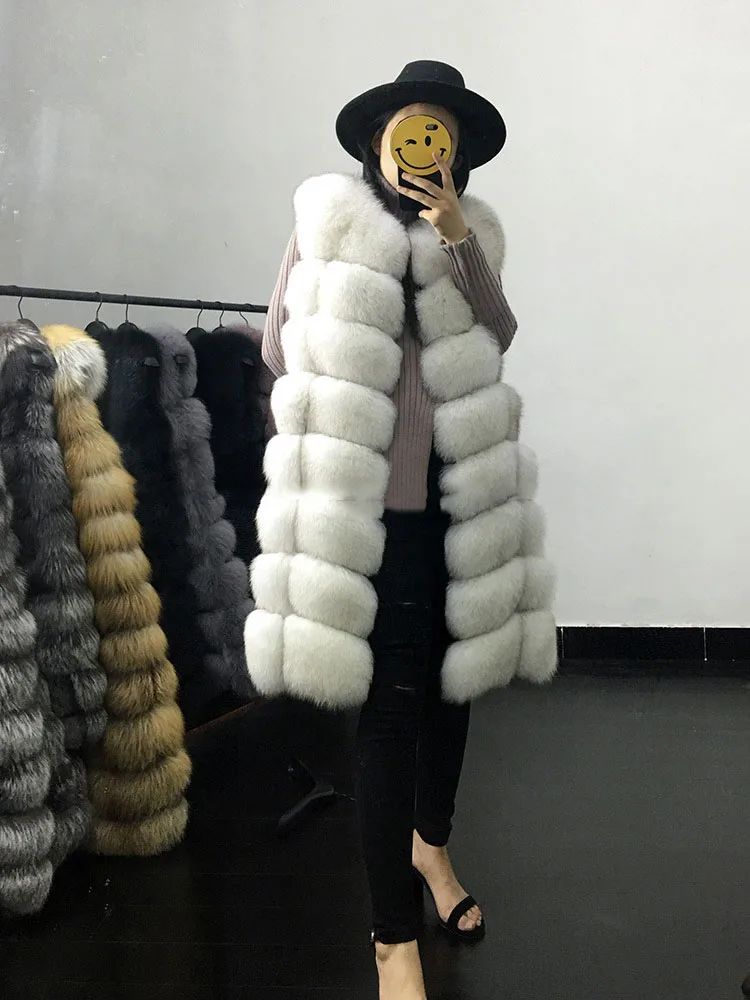 Faux Vest Fur Coat Jacket Artificial Women's Clothing Winter 2022 Fluffy Covered Button Shaggy Sleeveless Outwear
