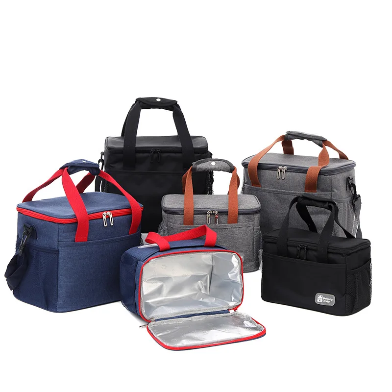 Outdoor Food Thermal Lunch Bags Leakproof Camping Drink Picnic Shoulder Cooler Bag BBQ Box Travel School Children Tote Food Bag