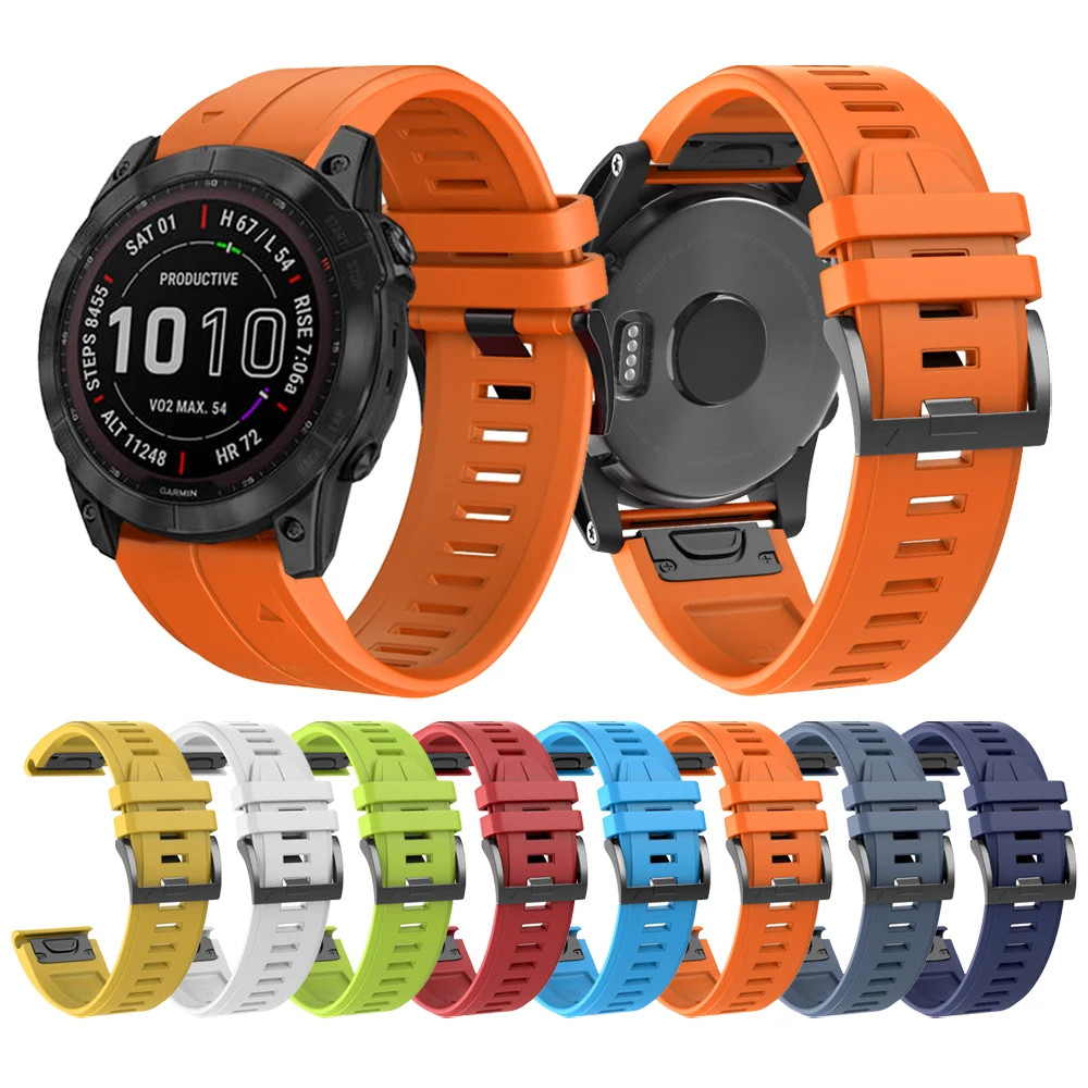 

Быстросъемный силиконовый ремешок для Garmin Fenix 7 47 мм 7X 51 мм/6 6X Pro 5X Plus/Epix/спуск G1 Solar/Mk2i Mk2, браслет для часов