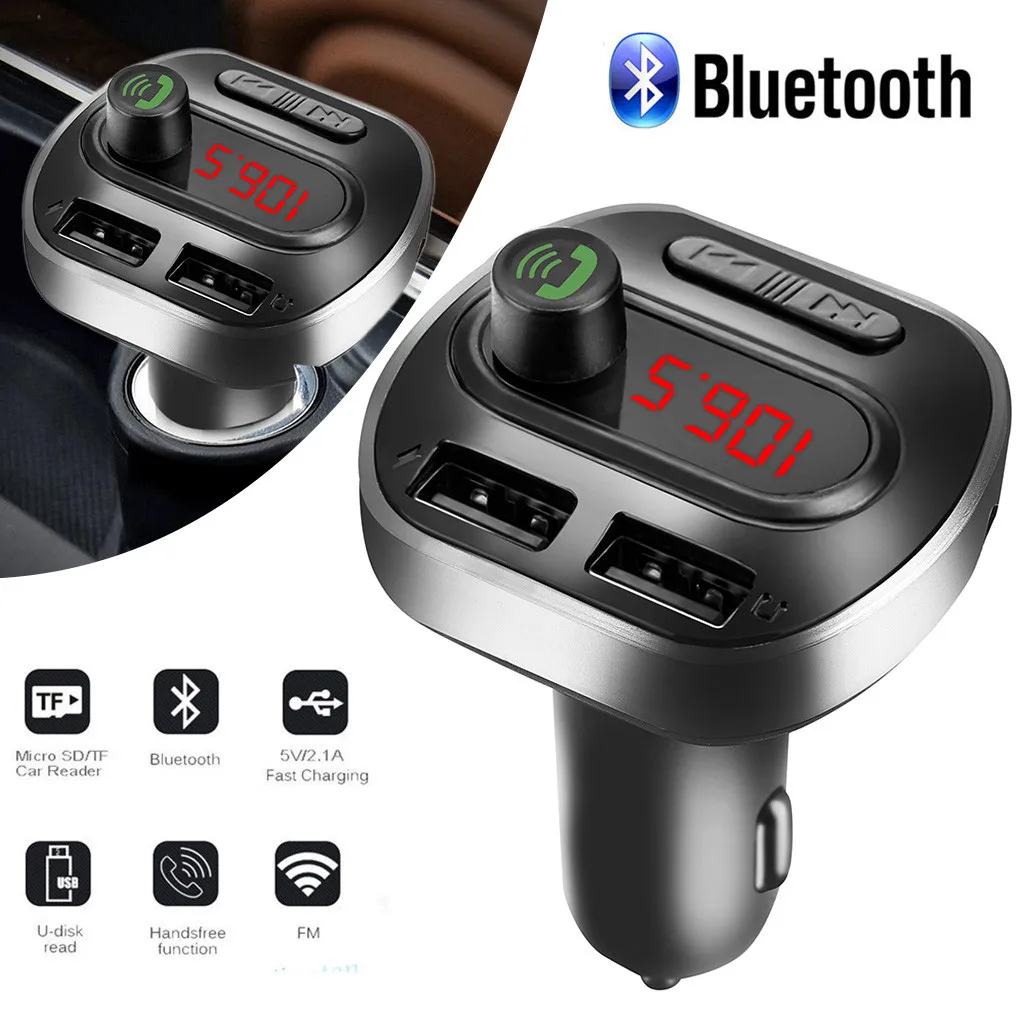 

Fm-модулятор беспроводной с поддержкой Bluetooth 3,0 и 2 Usb-портами
