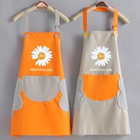 apron household kitchen accessories waterproof and oilproof fashion can wipe hands men and women cozinha cute daisy work clothes