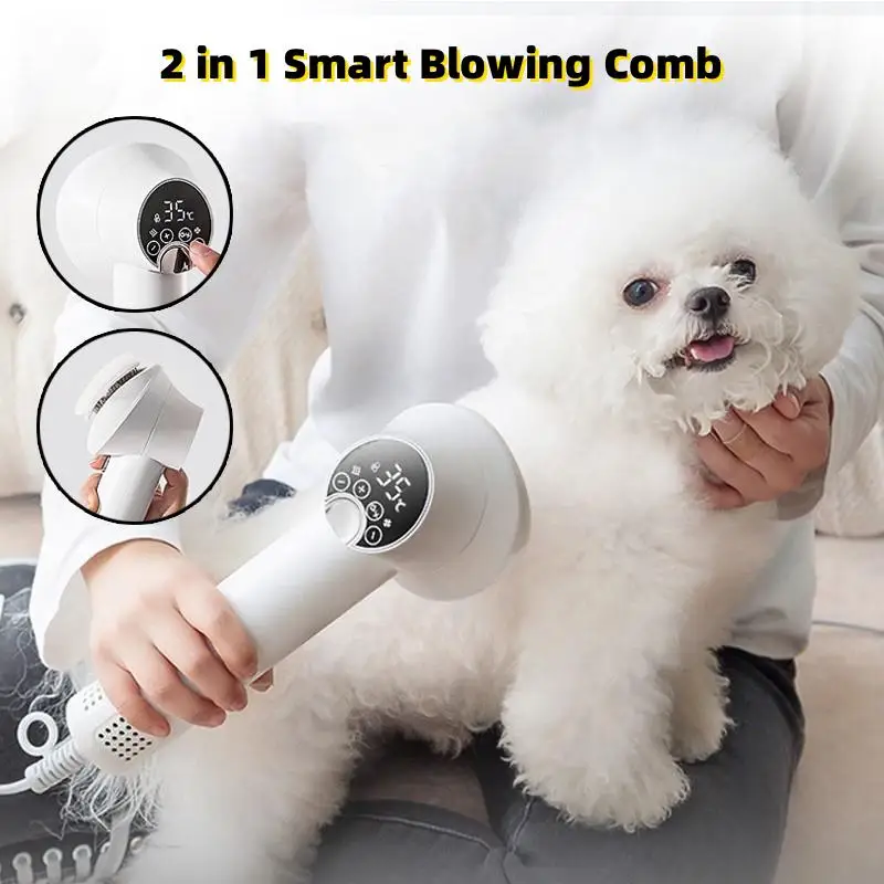 Smart Pet Hair Dryer Dog Golden Retriever Cat Grooming Hairdressing Blow & Comb Silent No Harm Pet Cleaning Supplies Pet Product