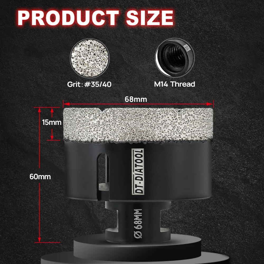 

DT-DIATOOL Алмазные коронки для сухого сверления M14 2 шт.