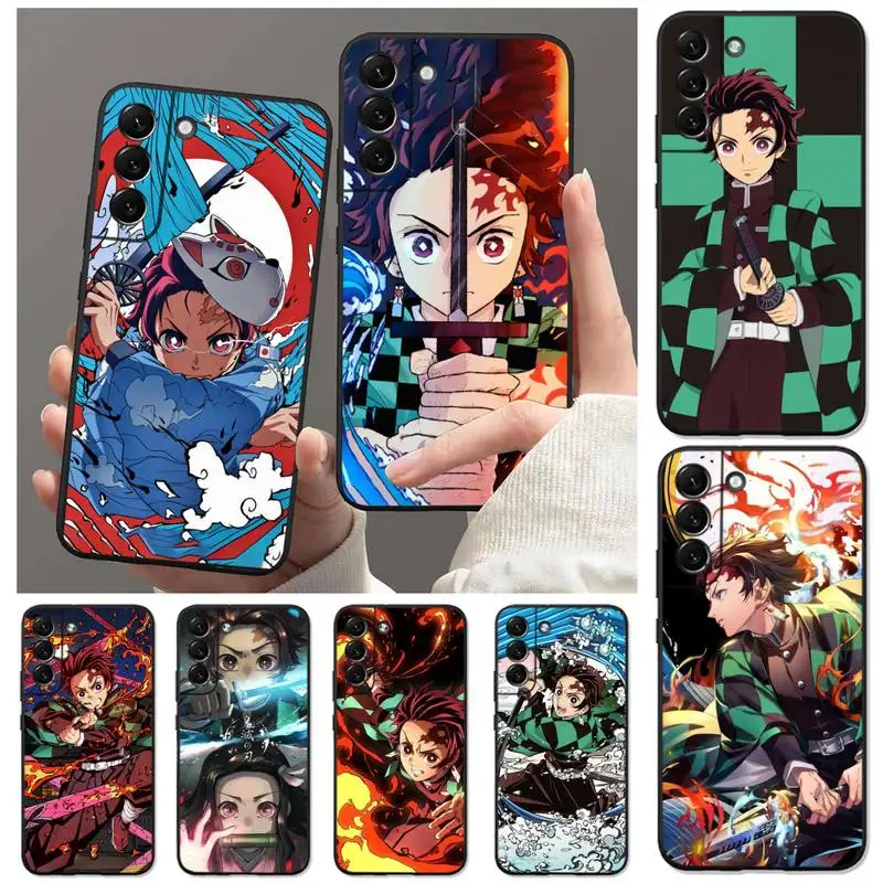 

Anime Demon Slayer Kamado Tanjirou Phone Case for Samsung Galaxy S22 S21 Ultra S20 FE S10 S9 Plus 5G lite 2020 Soft Funda Cover