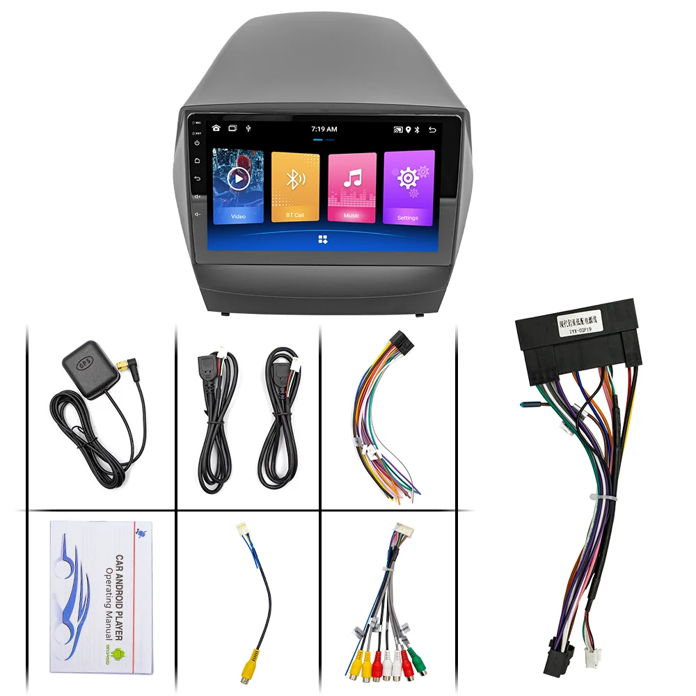 Фото Автомагнитола BQCC 10 дюймов Android с IPS сенсорным экраном, CarPlay, 4G, Wi-Fi, GPS-навигацией и функцией DSP для Hyundai Ix35 (Tucson) 2004-2015 №5