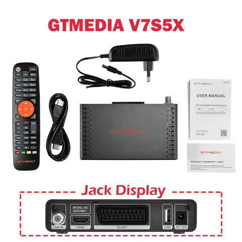 Бразильский спутниковый ТВ-приемник GTMEDIA V7S5X DVB-S/S2/S2X, H .265 BISS auto roll, поддержка CCCam,CS,IKS 1080P приемник