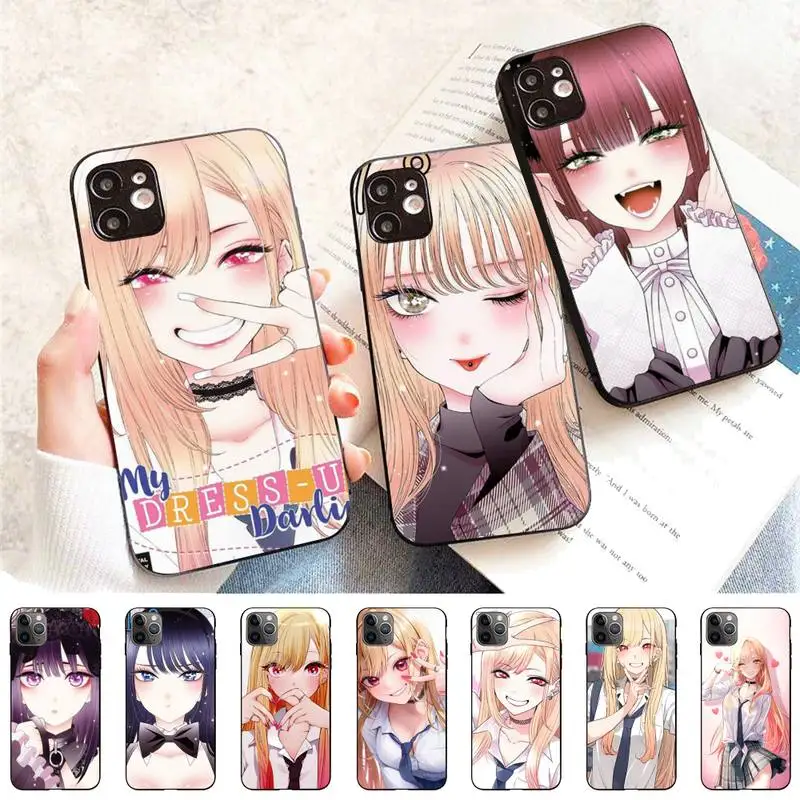 

Marin Kitagawa My Dress Up Darling Phone Case for iPhone 11 12 13 Mini Pro Max 8 7 6 6S Plus X 5 SE 2020 XR XS Funda Case