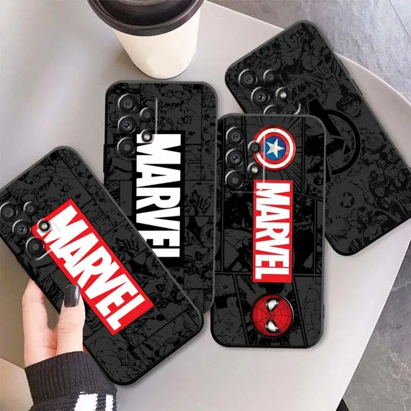 

Avengers Marvel Cool Comics Black Phone Case For Samsung A73 A72 A71 A53 A52 A51 A42 A34 A33 A32 A23 A22 A21 A13 A04 A03 5G