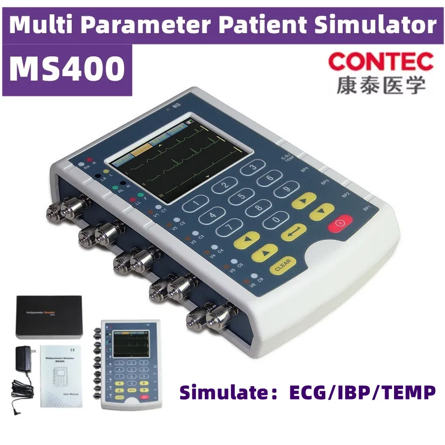 Touch Screen MS400 Multi Parameter Patient Simulator ECG IBP Temperature Patient Simulator