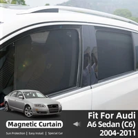 for audi a6 c6 sedan 2008 2011 magnetic curtains window car sun shade visor protection sunshade mosquito net cover accessory