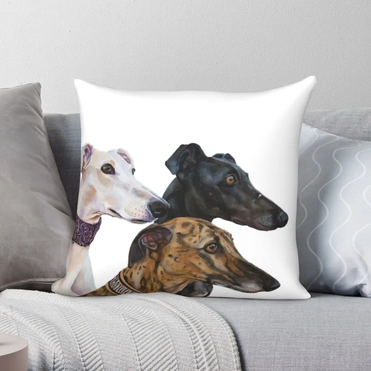 

Наволочка Greyhounds Galgos из полиэстера и льна