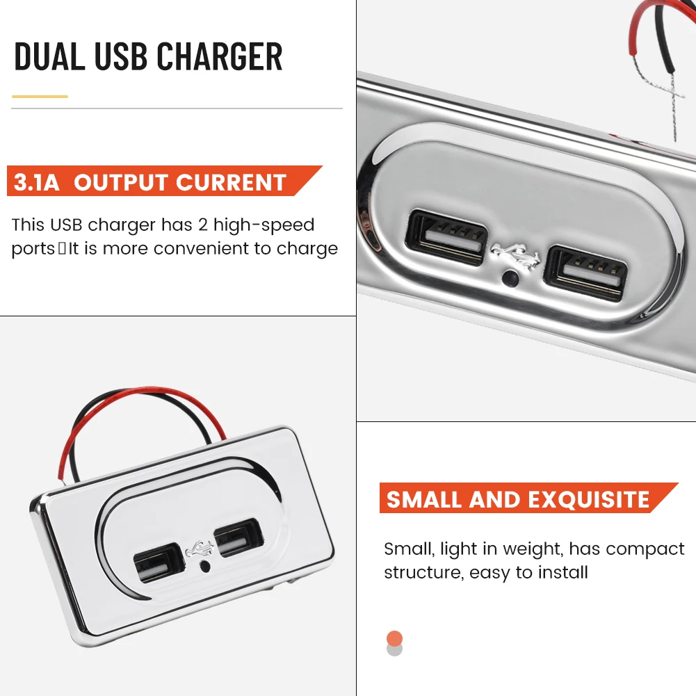 

Зарядное устройство с двумя USB-портами, 3 шт.
