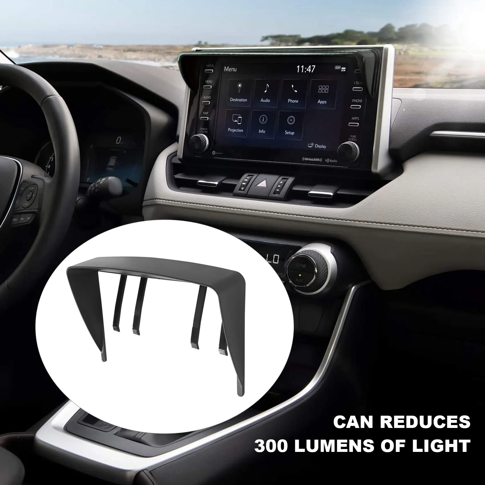 Солнцезащитный козырек для 7-дюймового автомобильного GPS-навигатора