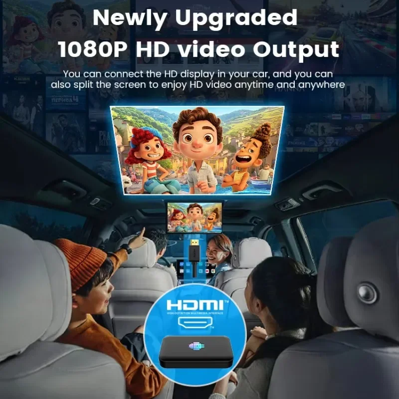 Фото Мультимедийный HDMI-адаптер Android Auto CarPlay, AI-бокс для автомобиля, беспроводной USB-адаптер CarPlay для видео и Netflix №3