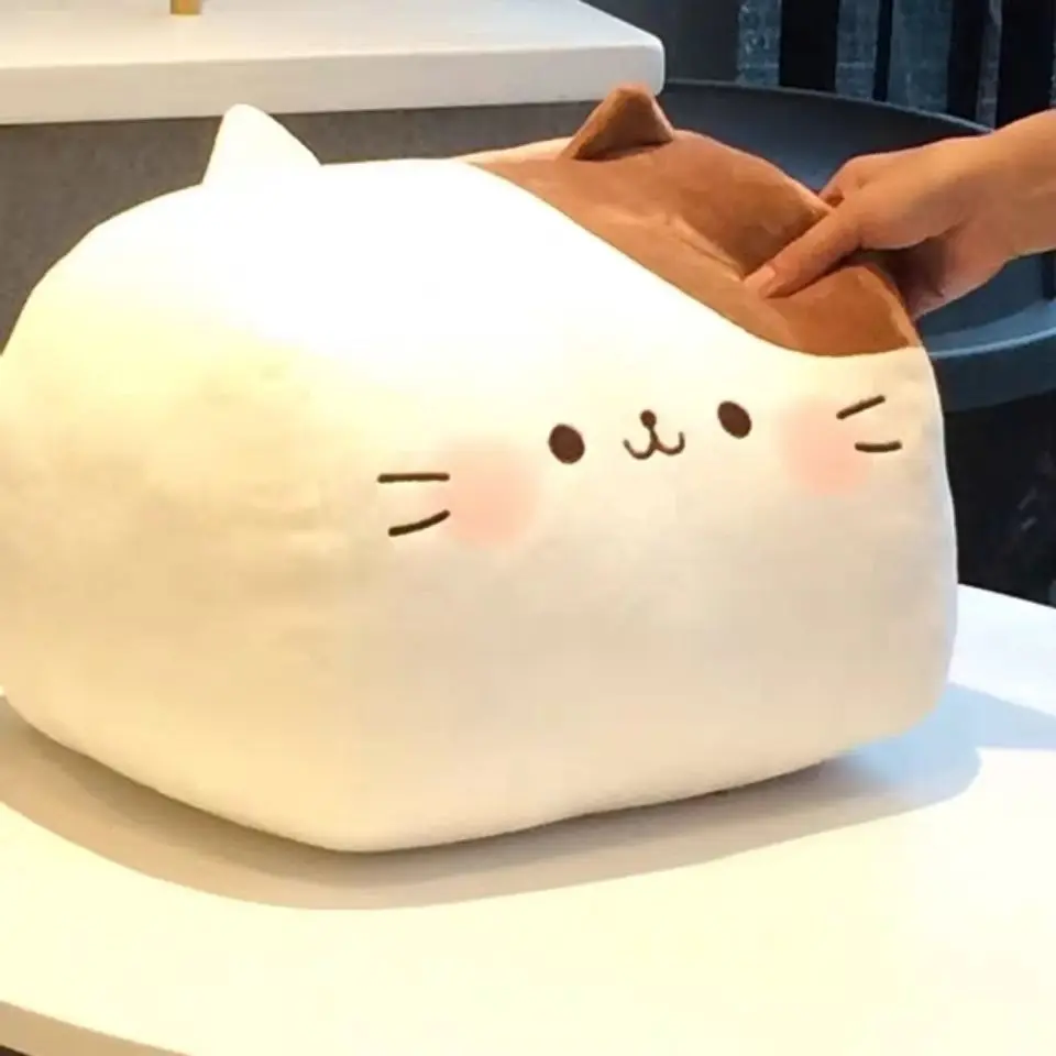 

Daily Order Prize Figure Neko Atsume down Cotton Soft Lying Cat Big Steamed Bread Anime Plush Toy Doll Pillow Cat Plush 7-12y