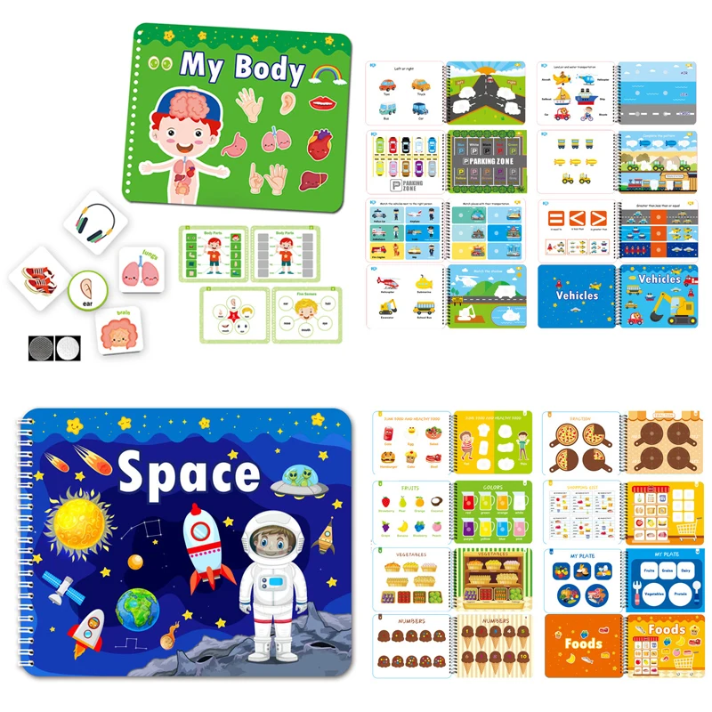 

Montessori Baby Busy Book Kids Learning Educational Toy For Children 2 3 4 Years Toddlers Baby Sticker Toys My First Quiet Book