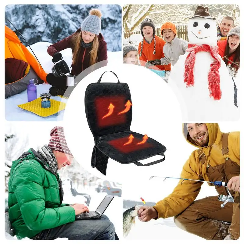 

Folding USB Chair Cushion USB Charging Thin Seat Cushion Skin-Friendly Heating Pad for Sitting Easy to Install Seat Pads