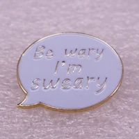 watch out i swear jewelry gift pin wrap garment fashionable creative cartoon brooch lovely enamel badge clothing accessories