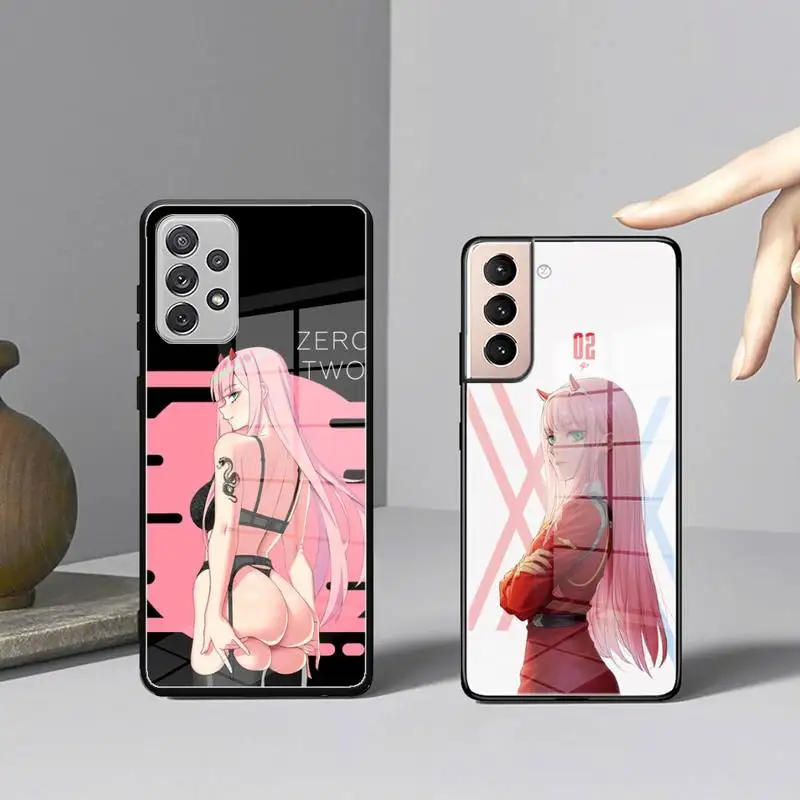 

Zero Two Darling in the FranXX Anime Phone Case Tempered Glass for Samsung S22 S21 S20 Ultra Pro S10 Plus Note10 20 Ultra Covers