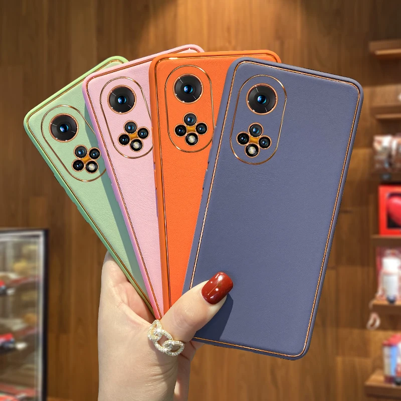 

PU Leather+TPU Back Case For Huawei P30 P40 P50 Pro Mate 30 40 Honor 50 60 70 Magic 3 4 Pro Colorful Soft Cover