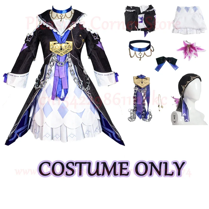 XS-3XL в наличии полный комплект костюм Герты для косплея Honkai Start Rail униформа парик